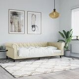  Dnevni krevet krem 100 x 200 cm od umjetne kože | shoptok.hr
