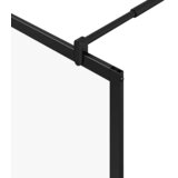 Zid za walk-in tuš Crna 90 x 195 x 0,5 cm Staklo i aluminij | shoptok.hr