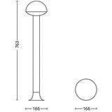 Philips dust podna spoljašnja svetiljka antracit 1x3W 230V | Eponuda.com