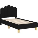  Okvir kreveta za malu djecu s naslonom Crna 70 x 140 cm Tkanina | shoptok.hr