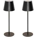 QAZQA Set van 2 tafellampen zwart incl. LED dimbaar en oplaadbaar IP54 - Murdock Cene
