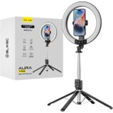 BLAVEC Selfie Ring Aura LED Ring 25cm + stativ + daljinski upravljač - 230 cm (RLP55-TRB23) crni | shoptok.hr