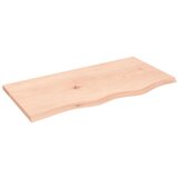 vidaXL Stenska polica 80x40x2 cm neobdelana trdna hrastovina Cene