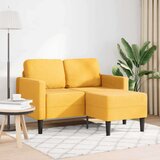 SOFA 2-sedežni kavč z ležiščem v obliki črke L svetlo rumena 125 cm, (21749686) | Shoptok.si