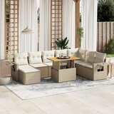 Maison Chic Seti vrtnega pohištva - Vrtna garnitura 9-delna z blazinami bež poli ratan, (21804373) | Shoptok.si