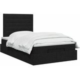  Krevet od pjene s madracem i LED-om Crna 120 x 200 cm Tkanina - Crna 120 x 200 cm Dizajn linija | shoptok.hr