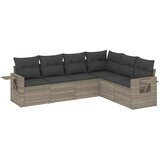  6-dijelni set vrtnih sofa od poliratana s jastucima svjetlosivi | shoptok.hr