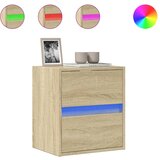 Maison Chic Stenska TV omarica - TV stojalo - Televizijska omarica z LED lučkami sonoma hrast 41x31x45 cm, (21698906) Cene