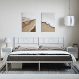  Metalni okvir za krevet s uzglavljem bijeli 183x213 cm | shoptok.hr