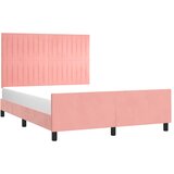  Okvir za krevet s uzglavljem ružičasti 140x200 cm baršunasti | shoptok.hr