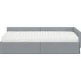  Kotni okvir postelje z matrico Drugo 2 pcs Svetlo siva blago, (5000121469) | Shoptok.si