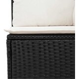 6-dijelni set vrtnih sofa s jastucima crni od poliratana bagrem | shoptok.hr