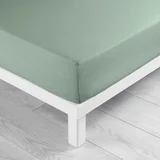 Douceur d intérieur Svetlo zelena napenjalna bombažna rjuha 140x200 cm Lina –