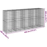  Gabionska košara s poklopcem 450x100x200 cm pocinčano željezo | shoptok.hr