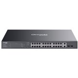 Tp-link Omada ES228GMP 28-port 26x Gigabit RJ45 24x PoE+ 2x Gigabit SFP Easy managed mrežno stikalo switch | Shoptok.si