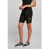 UC Curvy Women's High Waist Cycling Shorts with Lace Insert Black