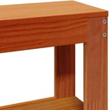 vidaXL vzglavje s policami voščeno rjava 140 cm trdna borovina, (21290869) | Shoptok.si