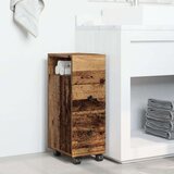 vidaXL Uski kupaonski ormarić s kotačima boja drva konstruirano drvo | shoptok.hr