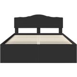  Konstrukcija postelje Črna 140 x 200 cm Masivno borovo les, (5000102448) | Shoptok.si