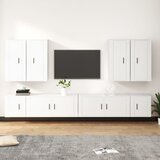vidaXL 8-dijelni set TV ormarića bijeliod konstruiranog drva | shoptok.hr