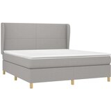  S oprugama i madracem svjetlosivi 180x200 cm od tkanine | shoptok.hr
