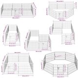  Ograda za pse s 8 ploča od čelika 60 x 80 cm crna | shoptok.hr