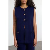 Trendyol Navy Blue Button Detailed Vest-Pants Knitwear Bottom-Top Set | shoptok.hr