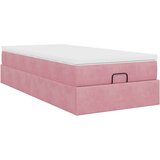  Otomanski okvir kreveta s madraca ružičasti 90x200cm baršunasti | shoptok.hr