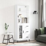 The Living Store Visoka omara bela 69,5x34x180 cm inženirski les - Visoka Omarica, (21430396) Cene