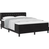 vidaXL Krevet s podnicom i madracem Crna 160x200 cm Baršun | shoptok.hr