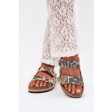 Lee Cooper Patterned Women's Slippers On Cork Platform With Buckles | Shoptok.si