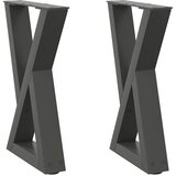  Noge za klub stolić 2 kom. antracit 38 x (42-43,3) cm čelik | shoptok.hr