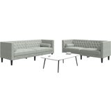  2-dijelni set sofa Chesterfield svjetlosivi baršunasti | shoptok.hr