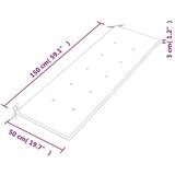  Klop Batavia z antracitno blazino 150 cm trdna tikovina, (20658117) | Shoptok.si