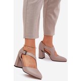 VINCEZA Leather Heels With Buckle | Shoptok.si
