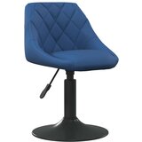 vidaXL Barski stolček moder žamet | Shoptok.si