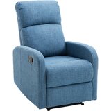 HOMCOM Ročni naslanjač Relax fotelj z naslonom za noge nosilnost 125 kg lanena tkanina 66 × 83 × 107 cm modra, (20745109) Cene