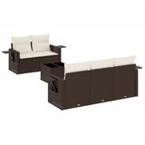  6-dijelni set vrtnih sofa od poliratana s jastucima smeđi | shoptok.hr