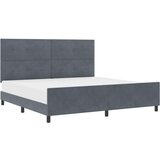  Postelja Temno Siva 200x200 cm Velvet, (22049389) | Shoptok.si
