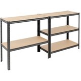 Dedra N1411 metalni skladišni regal 180 × 90 × 40 cm, 5 MDF polic, 175 kg na polici – črn | Shoptok.si