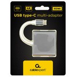 Gembird A-CM-HDMIF-02-SG USB type-C male to HDMI/USB 3.0/type-C female multi-adapter, Space Grey adapter Cene