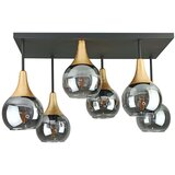  Plafonski luster SOMA 6xE27/60W/230V crna/zlatna/dimljeno-crna | Eponuda.com