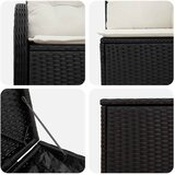  Set sofe 7 kom. Crna i krem-bijela 121 x 62 x 69 cm | Shoptok.si