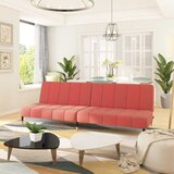 vidaXL kavč dvosed z ležiščem roza žamet | Shoptok.si