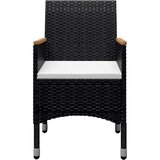 vidaXL 9-dijelni vrtni blagovaonski set poliratan i drvo bagrema crni | shoptok.hr