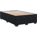 vidaXL Box spring postelja z vzmetnico črna 120x190 cm žamet | Shoptok.si