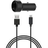 XQISIT Auto punjač 2.4A s 1x USB - A portom i USB - Micro kabelom - Crna KP36387 | shoptok.hr