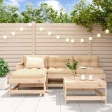 The Living Store Vrtna sedežna garnitura 5-delna z blazinami trdna tikovina - Vrtna Sedežna Garnitura, (21469906) | Shoptok.si