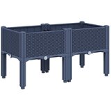  Vrtna sadilica s nogama plava siva 80 x 40 x 42 cm PP | Eponuda.ba