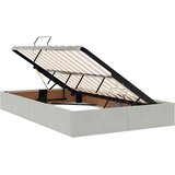  LED krevet za pohranu s madracem Svjetlosiva 120 x 200 cm | shoptok.hr